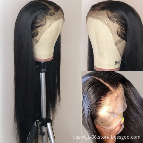 Cheap Wholesale Raw Indian Virgin Human Hair Hd Lace Front Wig Vendor Transparent Lace Frontal Human Hair Wig For Black Women